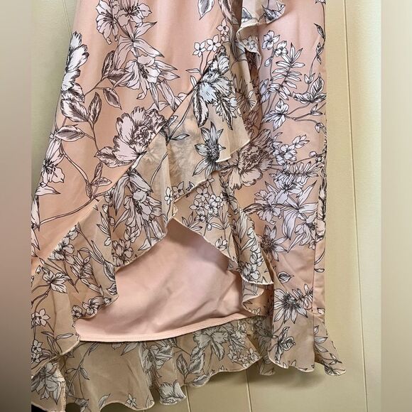 NWT Two Sisters The Label Pink Floral Ruffle Dress Sz US 4 AU 8 Small - Picture 7 of 14